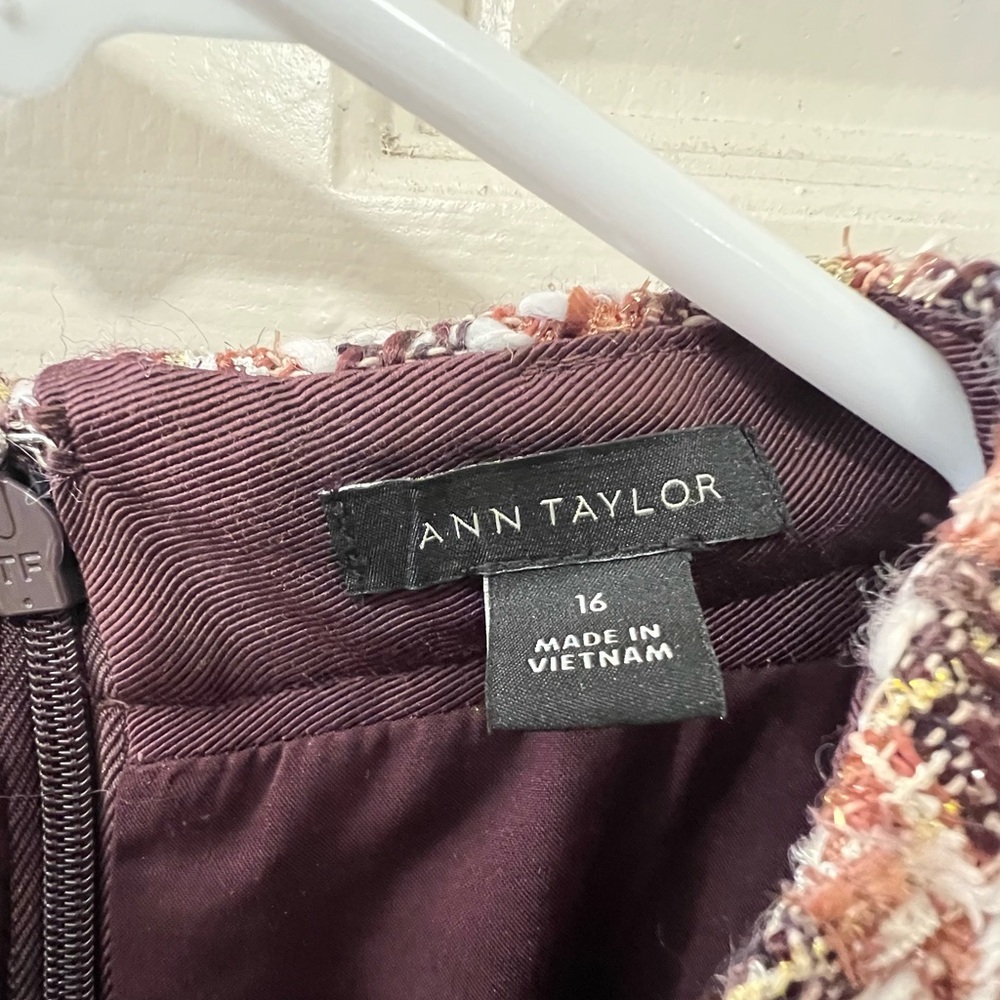 Ann Taylor Black and Brown Tweed Mini Dress - Picture 5 of 6